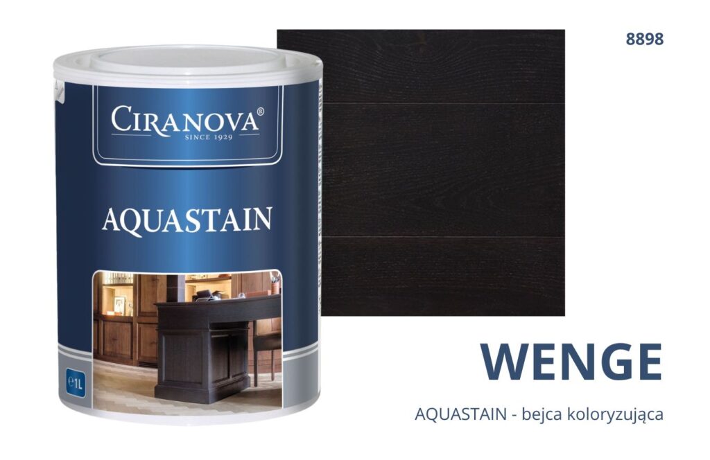 Aquastain CIRANOVA bejca wodna koloryzująca do drewna kolor WENGE 8988 Aquastain CIRANOVA bejca wodna koloryzująca do drewna kolor WENGE 8988