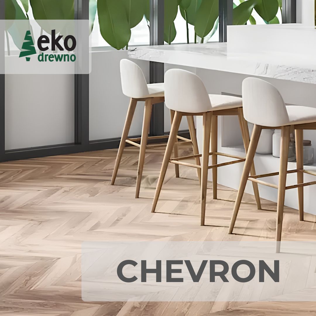 Deska podłogowa CHEVRON jodełka francuska dąb podłoga dębowa warstwowa lub lita, olejowana lub lakierowana, na ogrzewanie podłogowe. EKODREWNO Wrocław