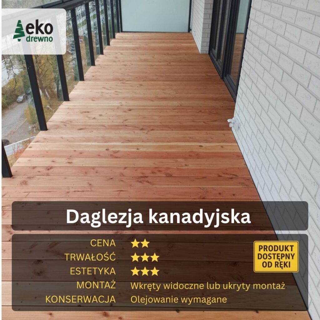 Deska tarasowa EKODREWNO daglezja kanadyjska Deska tarasowa EKODREWNO daglezja kanadyjska
