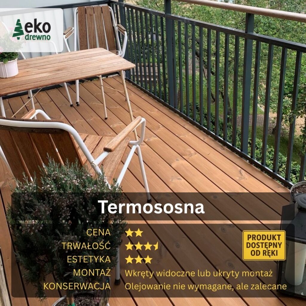 Deska tarasowa EKODREWNO fińska termososna Deska tarasowa EKODREWNO fińska termososna