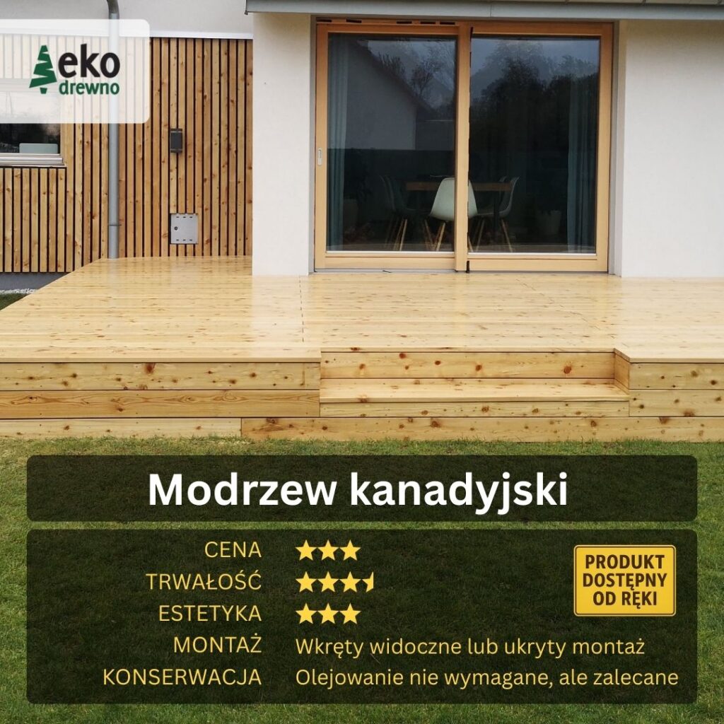 Deska tarasowa EKODREWNO modrzew kanadyjski Deska tarasowa EKODREWNO modrzew kanadyjski