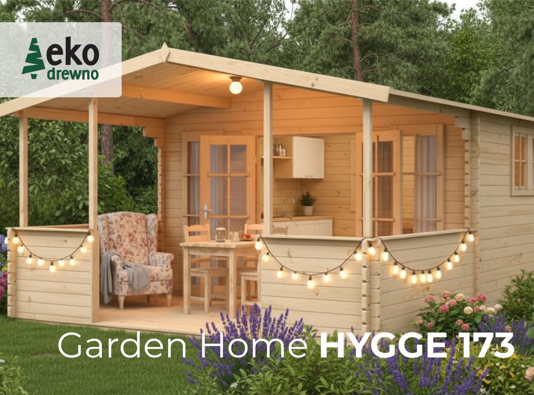 Gotowy prefabrykowany domek drewniany z montażem. Garden Home Hygge 173. EKODREWNO Wrocław (4) Gotowy prefabrykowany domek drewniany z montażem. Garden Home Hygge 173. EKODREWNO Wrocław (4)