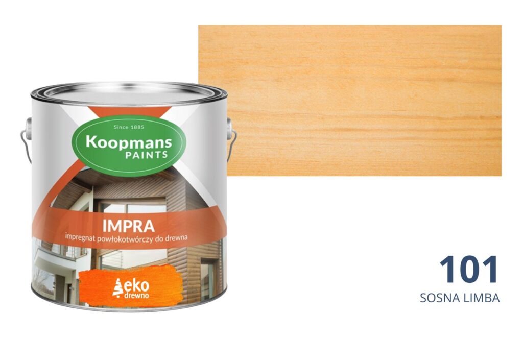Impra Koopmans EKODREWNO impregnat powłokotwórczy do drewna (101 sosna limba) Impra Koopmans EKODREWNO impregnat powłokotwórczy do drewna (101 sosna limba)