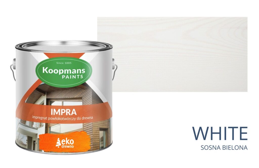 Impra Koopmans EKODREWNO impregnat powłokotwórczy do drewna (sosna bielona) Impra Koopmans EKODREWNO impregnat powłokotwórczy do drewna (sosna bielona)