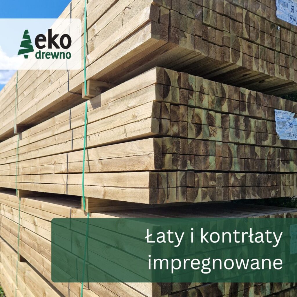 Łaty i kontrłaty budowlane drewno impregnowane 38x58, 40x60, 25x50 mm. EKODREWNO. Wrocław (6) Łaty i kontrłaty budowlane drewno impregnowane 38x58, 40x60, 25x50 mm. EKODREWNO. Wrocław (6)
