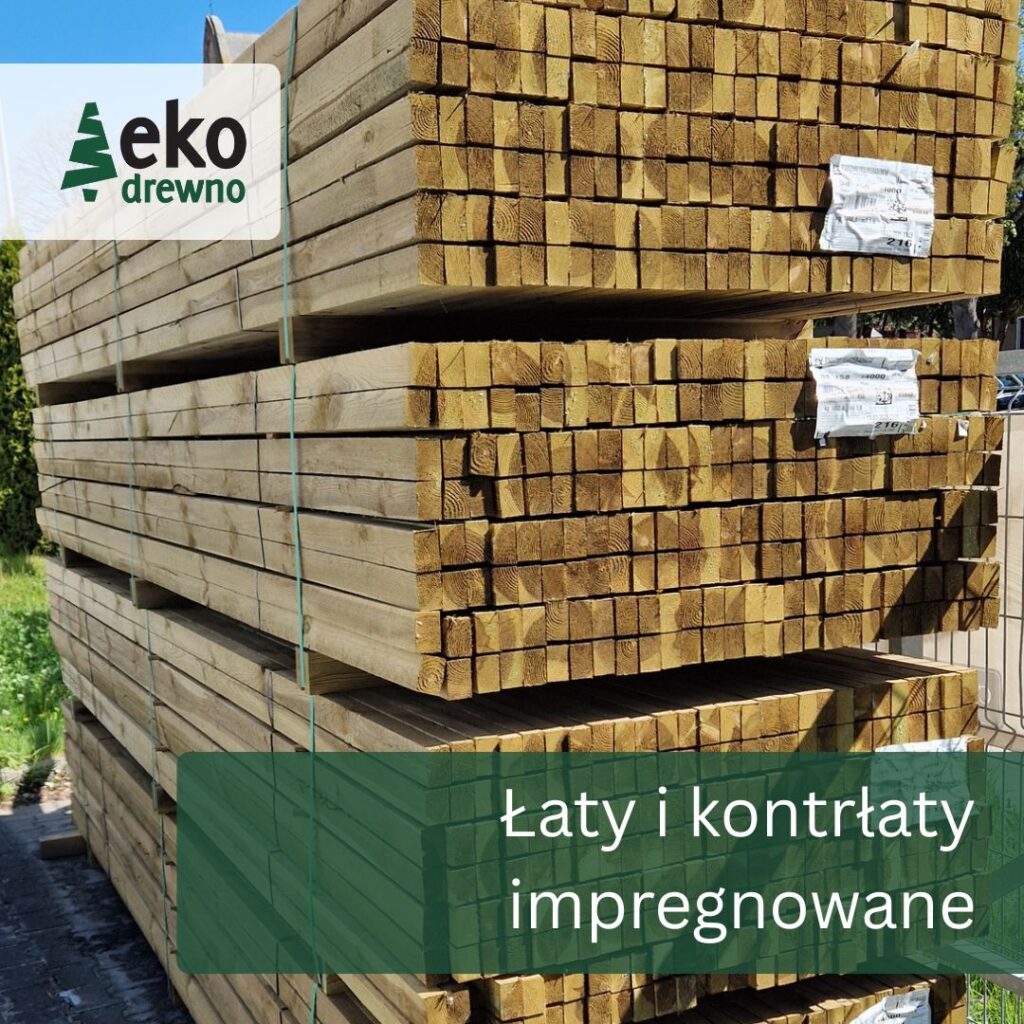 Łaty i kontrłaty budowlane drewno impregnowane 38x58, 40x60, 25x50 mm. EKODREWNO. Wrocław (7) Łaty i kontrłaty budowlane drewno impregnowane 38x58, 40x60, 25x50 mm. EKODREWNO. Wrocław (7)