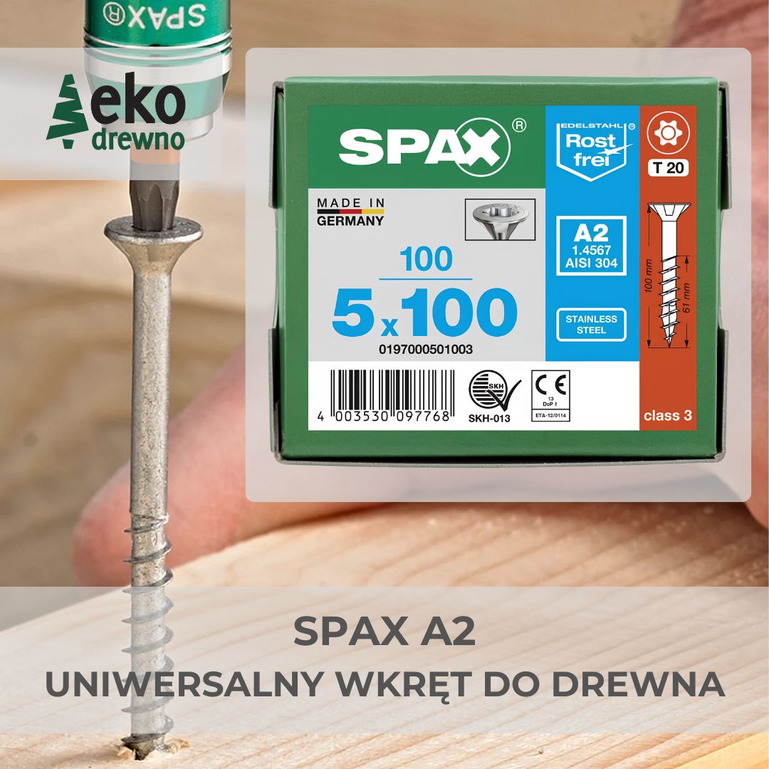 SPAX wkręt do drewna stal nierdzewna A2 uniwersalny wkręt SPAX do drewna 3,5x30 3,5x35 3,5x40 4x25 4x45 5x50 5x80 5x90 5x100 5x120 mm. EKODREWNO Wrocław SPAX wkręt do drewna stal nierdzewna A2 uniwersalny wkręt SPAX do drewna 3,5x30 3,5x35 3,5x40 4x25 4x45 5x50 5x80 5x90 5x100 5x120 mm. EKODREWNO Wrocław