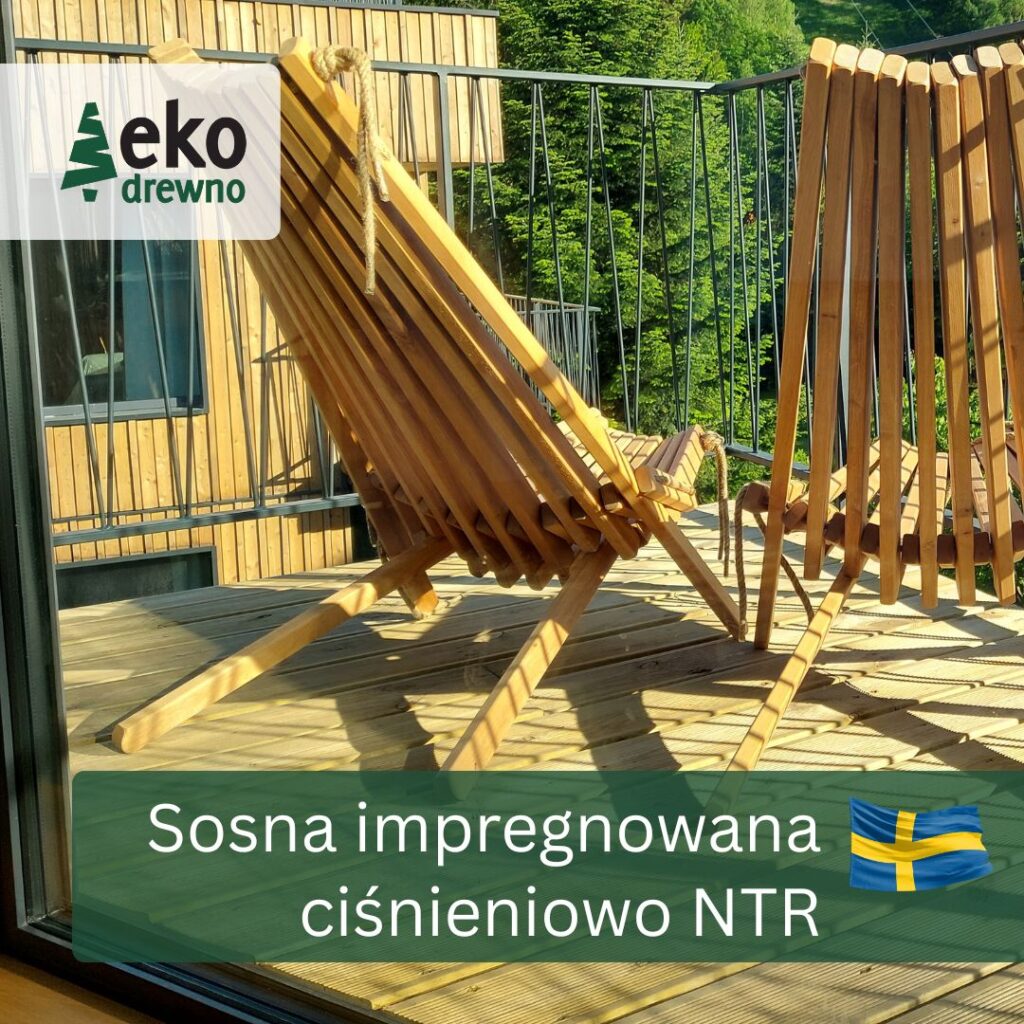 Szwedzka deska tarasowa sosna impregnowana ciśnieniowo NTR EKODREWNO