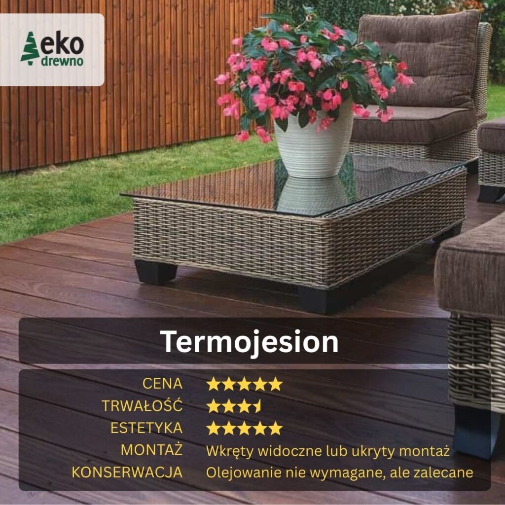 Deska tarasowa EKODREWNO fiński termojesion Deska tarasowa EKODREWNO fiński termojesion